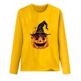 thumbnail image 4 of Raeneomay Long Sleeve Shirts Oversize Women Tops Halloween Casual Printed Round Neck Tops, 4 of 4