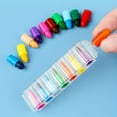 thumbnail image 4 of QJUHUNG 8/12 Colors Crayon Replaceable Core Splicing Multicolor Color Single Graffiti Building Blocks Splicing Crayon, 4 of 7
