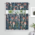 thumbnail image 2 of Mushroom (5) Kitchen Curtain Valance 3 Piece Home Curtains and Valance Set Curtain Sink Window Decor Window Treatment Tier 27.5x36 Length, 2 of 6
