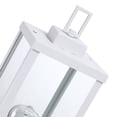 thumbnail image 4 of Hukoro 1-light Matte Black Outdoor Post Light Kits Head with Clear Glass Shade Middle - White, 4 of 8