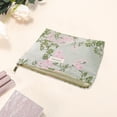 thumbnail image 3 of Unique Bargains 1 Pc Portable Cherry Blossom Makeup Bag Polyester Green Large, 3 of 5