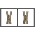 thumbnail image 1 of #5 Molded Vislon Beige YKK Jacket 2-Way Separating Zippers - Choose Your Length - Color: Beige #573 - Made in The United States (2 Zippers Per Pack), 1 of 1
