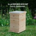 thumbnail image 7 of 20 Deep Frame & 10 Medium Frame w/ 3 Brood Boxes Hive Frame/Bee Hive Frame/Beehive Frames w/ Metal Roof for Beekeeping, 7 of 7