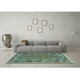 thumbnail image 3 of Ahgly Company Indoor Round Persian Light Blue Traditional Area Rugs, 5' Round, 3 of 4