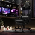 thumbnail image 7 of Homall Massage Gaming Chair Office Chair High Back PU Leather Chair with Footrest, Black, 7 of 7