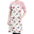 thumbnail image 5 of Pioneer Flower Floral Print Pattern Apron for Women and Men, Cotton Linen Waterproof with Pockets, Adjustable, 33x27 Inch for Kitchen, Gardening, BBQ, Salon, 5 of 6