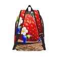 thumbnail image 2 of Lsque Pikmin Pattern Canvas Daypack, Durable Backpack, High-quality Versatile Backpack,Vintage Compact Backpack-Medium, 2 of 6