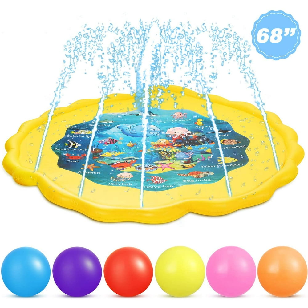 splashing water play mat