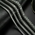 thumbnail image 4 of 18"-30" Mens Stainless Steel 6mm Franco Box Curb Link Chain Male Necklace, 4 of 9
