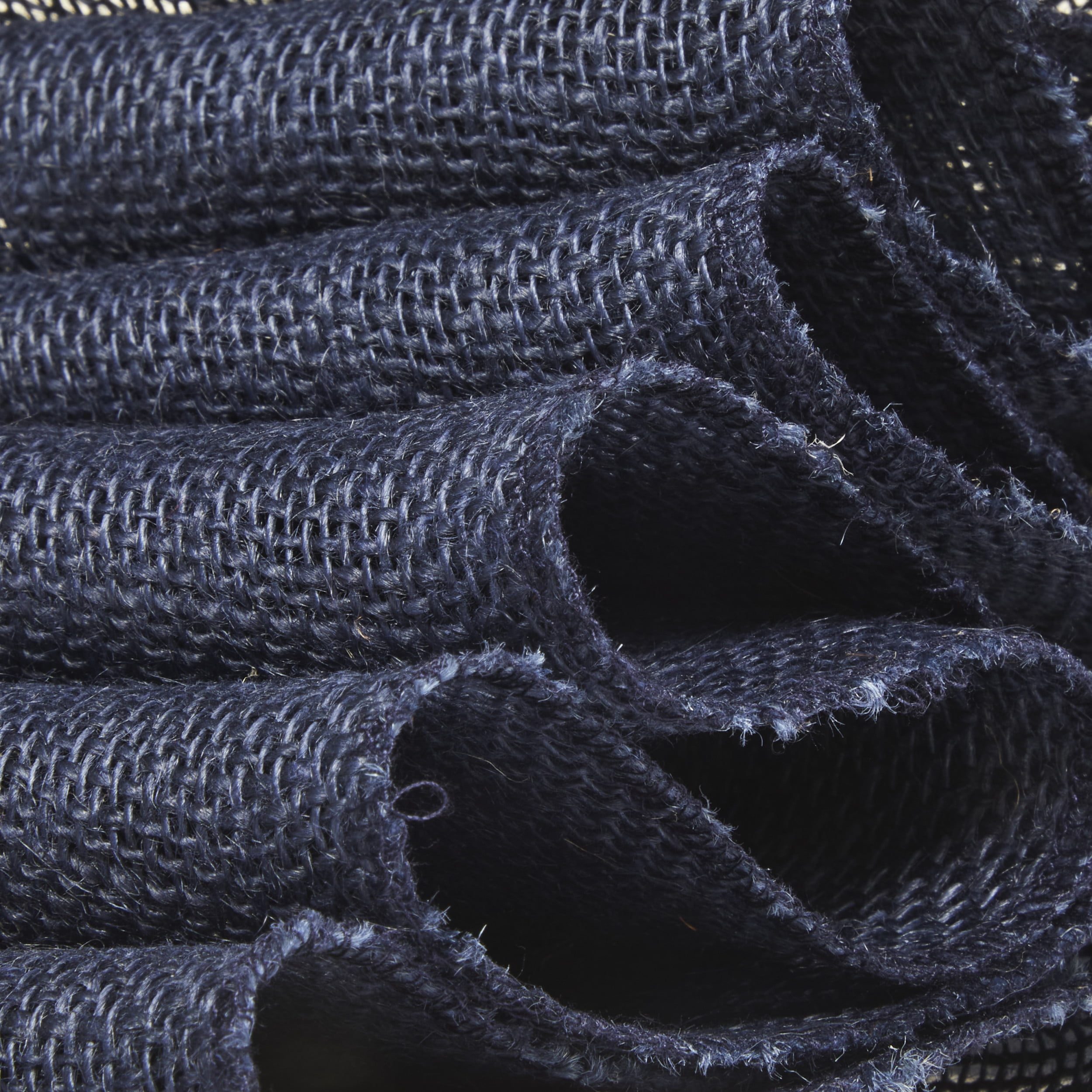 Love, Laugh, Craft Jute Burlap Roll, Finished Edges, 6"W x 5-Yd, 7-Pk, Precut, Navy Blue