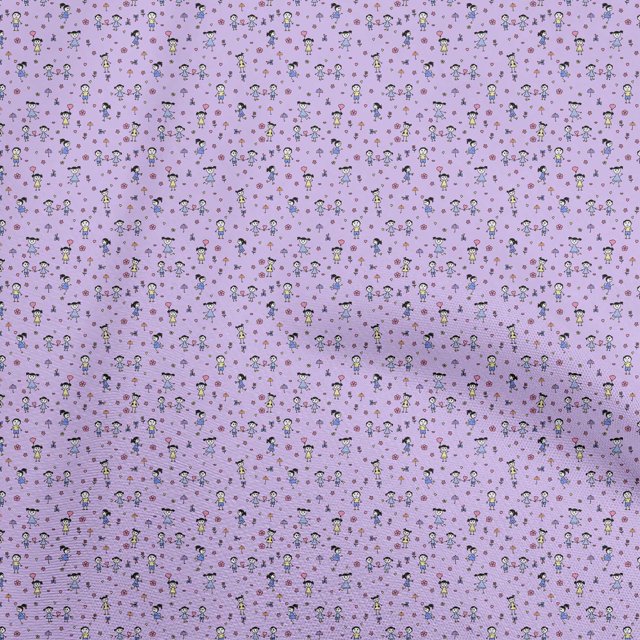 oneOone Cotton Cambric Purple Fabric Random Sewing Craft Projects Fabric Prints By Yard 42 Inch Wide