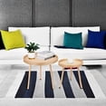 thumbnail image 3 of Round Nesting Coffee Tables Set of 2, Small Wood Circle Side Tables, Mid Century Modern Farmhouse Patio End Tables for Living Room Bedroom Balcony, 3 of 6
