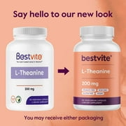 L-Theanine 200mg (360 Vegetarian Capsules) (120 x 3) - No Stearates - Vegan - Non GMO - Gluten Free