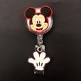 thumbnail image 4 of Double Petit Bobine de Badge Mickey Minnie Infirmière Travailleurs Enfermera Porte-Identité Fille Garçon Rétractable Porte-Carte de Nom Accessoire Violet Foncé, 4 of 6