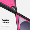 thumbnail image 3 of for Samsung Galaxy Tab A9 Plus 11.0" 2023 Case with Adjustable Hand Strap, Heavy Duty Shockproof Protective Cover with Rotating Stand, Shoulder Strap, Pencil Holder Tablet Case, Rose, 3 of 12