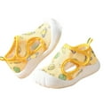 thumbnail image 3 of Penkiiy Toddler Water Shoes Barefoot Water Shoes for Kids Baby Wide Aqua Socks with Arch Support Breathable Boys Girls Sandals Walking Shoes for Beach Swim Pool Shoes 1.5 Years Yellow, 3 of 4