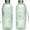 Dandelion Green, variant on 32oz 1 Liter Clear Water Bottle with Time Marker, Leaf Design, Durable Plastic, , with Measurement Markings for Fitness and Outdoor Activities (Color: Green)