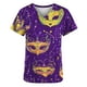 thumbnail image 4 of Tops Cortos para las Mujeres Impreso Bolsillo V-Cuello Enfermera Estilo Blusa, Casual Y Cómodo Manga Corta Superior, 4 of 9