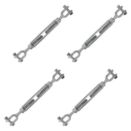 

Galvanized Turnbuckle - Jaw & Jaw 1/2 x 6 - 4 Pack