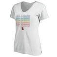 thumbnail image 2 of Women's White St. Louis Cardinals City Pride V-Neck T-Shirt, 2 of 3