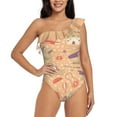 thumbnail image 1 of Read Books Pattern One-Piece Swimsuit One Shoulder Ruffle Swimsuit Sexy Monokini New Girl Beach Swimwear Read More Books Read, 1 of 5