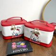 thumbnail image 3 of Sanrio-Bolsa de cosméticos de Hello Kitty, bolso de mano impermeable con lazo de dibujos animados de Anime, bolsas de almacenamiento de gran capacidad, portátil, Kawaii, 3 of 4