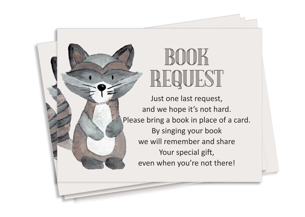 Inkdotpot 30 Books For Baby Shower Request Cards Bring A Book Instead Of A Card Jungle Animals Gender Neutral Baby Shower Invitations Inserts Games