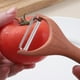 thumbnail image 5 of Pelador de verduras de cocina, pelador de zanahorias, frutas, calabacín, pepino, pelador de manzanas de acero inoxidable, juego de pelador de patatas afiladas y a granel con mango antideslizante, 5 of 6