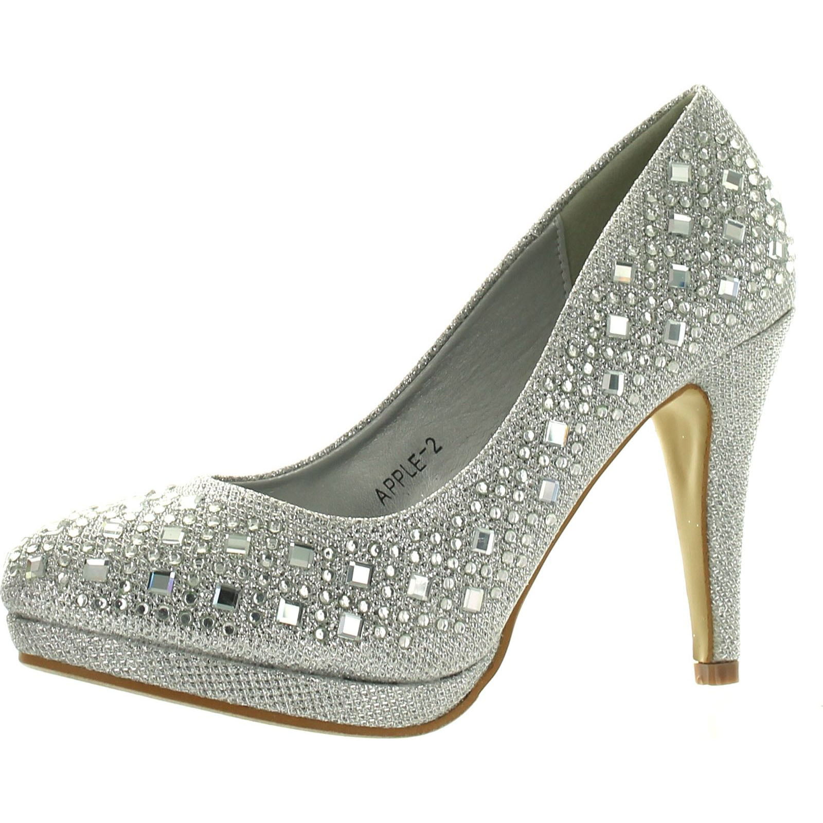rhinestone studded heels