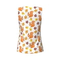 thumbnail image 5 of Picia Cartoon Squirrel Pattern Women's Workout Tank Top,Breathable Activewear,Slim Fit Athletic Top,Versatile Workout Moisture-wicking top-XX-Large, 5 of 9