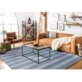 thumbnail image 3 of SAFAVIEH Striped Kilim Hilbert Striped Cotton Area Rug, Ivory/Blue, 3' x 5', 3 of 9