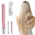 thumbnail image 1 of 2-in-1 Mini Dual-Purpose Curling Iron for Straight & Curly Hair, USB/Type-C Portable Travel Curler with Ceramic Technology, 3D Floating Panel, Compact 17cm Lightweight 53g for Wet/Dry Hair Styling, 1 of 10