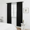 thumbnail image 2 of Deconovo Blackout Curtains Rod Pocket Solid Thermal Insulated Curtains & Drapes for Bedroom 2 Panels, 42 x 63 inch , Black, 2 of 7