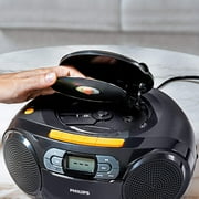Philips Portable Boombox with CD and Cassette Player, MP3-CD, Adult, Single Piece, 1 Count, 1 Pack, Bass Boost, USB