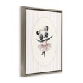 thumbnail image 2 of Stupell Industries Cottage Nursery Ballerina Panda Striped Brown Floating Frame Canvas Art, 25 x 31, by LSR Design Studio, 2 of 8