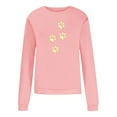 thumbnail image 4 of Tawop Sweatshirts for Women Women Tops Sweatshirt Crew Neck Long Sleeve Graphic Dog Pink L, 4 of 6