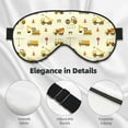 thumbnail image 4 of PAYOHTO Cute Kids Construction Machinery Soft Sleep Mask Comfort Pure Silk Eye Cover for Travel Office Camping, 4 of 7