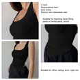 thumbnail image 3 of Débardeur Ajusté Sans Manches Couleur Unie Extensible Col en U pour Femmes Été, 3 of 5