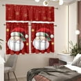 thumbnail image 6 of Red Christmas Santa Small Kitchen Curtains Sets Valance for Kitchen Windows Short Curtains Window Treatments Valance Sets for Kitchen Cafe 3 Piece Kitchen Curtains, 6 of 6
