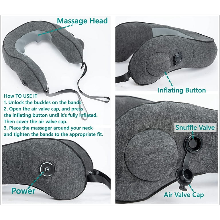 Portable Neck Massager  Get Shiatsu Cordless Neck Massager with