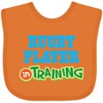 thumbnail image 3 of Inktastic Rugby Player in Training Boys or Girls Baby Bib, 3 of 4