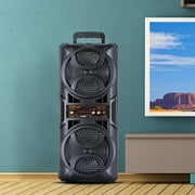 Dazone Dual 6.5 Woofer Portable FM Bluetooth Party Speaker Heavy Bass Sound Remote Control