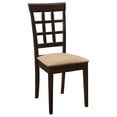 thumbnail image 5 of Pemberly Row 5-piece Wood Oval Dining Set with Extension Leaf Cappuccino & Beige, 5 of 11