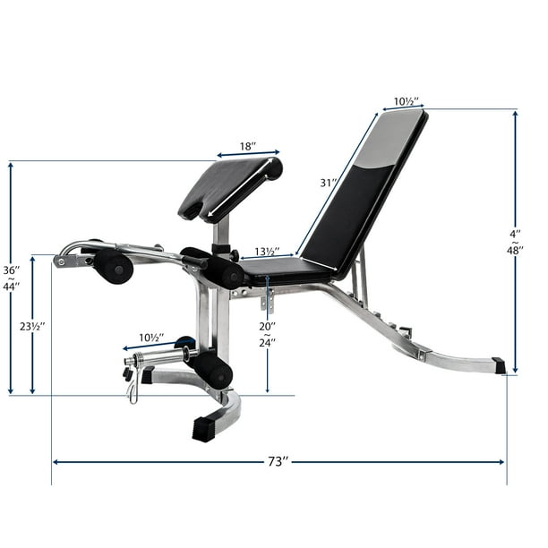 Docooler 6+3 Positions Adjustable Weight Bench with Leg Extension