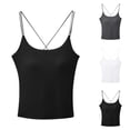 thumbnail image 1 of Yuyuzo Débardeurs de Yoga pour Femmes avec Soutien-Gorge Intégré Hauts d'Entraînement Camisoles de Yoga Athlétiques Chandails Longs Débardeurs de Sport, 1 of 4