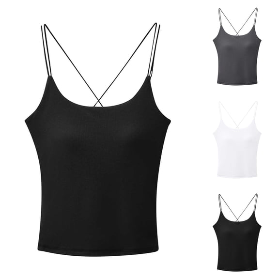 ZyeKqe Women Yoga Tank Tops with Built in Bra Workout Tops Athletic Yoga Camisole Shirts Longline Sports Bra Tanks