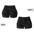 thumbnail image 5 of Vsdgher Black Marble Texture Abstract print Workout Shorts for Women Seamless Soft Smooth Gym Yoga Scrunch Active Exercise Fitness Shorts, 5 of 8