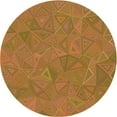 thumbnail image 1 of Ahgly Company Machine Washable Indoor Round Transitional Mahogany Brown Area Rugs, 7' Round, 1 of 7