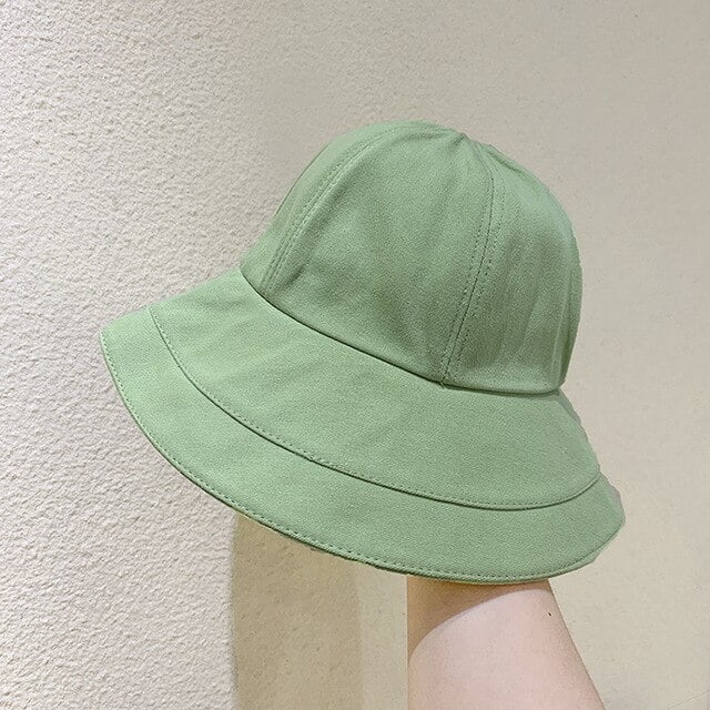 PIKADINGNIS Autumn Womens Panama Bucket Hat Summer Fashion Kpop Bob Cotton Black Beach Sun Hats Foldable Wide Brim Anti-UV Fishing Cap