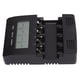thumbnail image 2 of Analizador de cargador de batería de 4 ranuras con pantalla LCD para baterías recargables AA, AAA NiMH y NiCd, entrada de CA de 100-240 V, enchufe estadounidense, 2 of 8